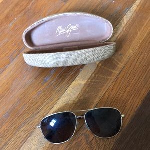 Maui Jim gold aviator sunglasses